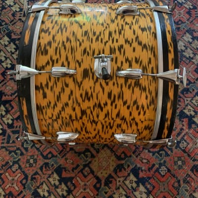 1962-1970 Slingerland 20/16/12 yellow tiger pearl vintage drums image 20