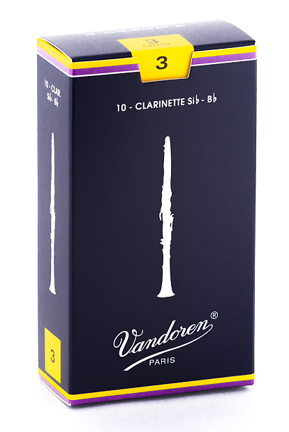 Vandoren CR103 Traditional Bb Clarinet Reeds - Strength 3 (Box of 10) image 1