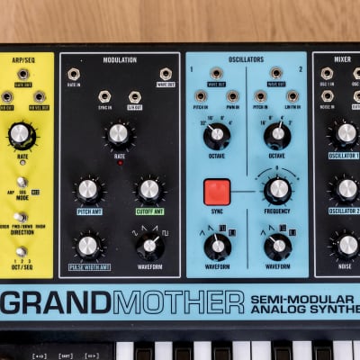 2018 Moog Grandmother Moogfest Edition Analog Synthesizer Semi Modular Mint w/ Box, Denim Jacket image 5