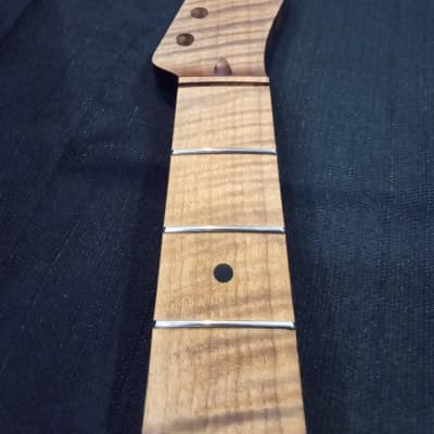 Master Grade Roasted Flamed Maple Neck for T 2022 Natural Roasted Maple Oil Finish image 10