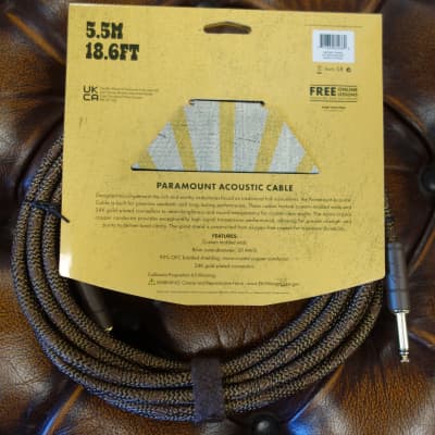 Fender Paramount 18.6' Acoustic Instrument Cable Brown image 2