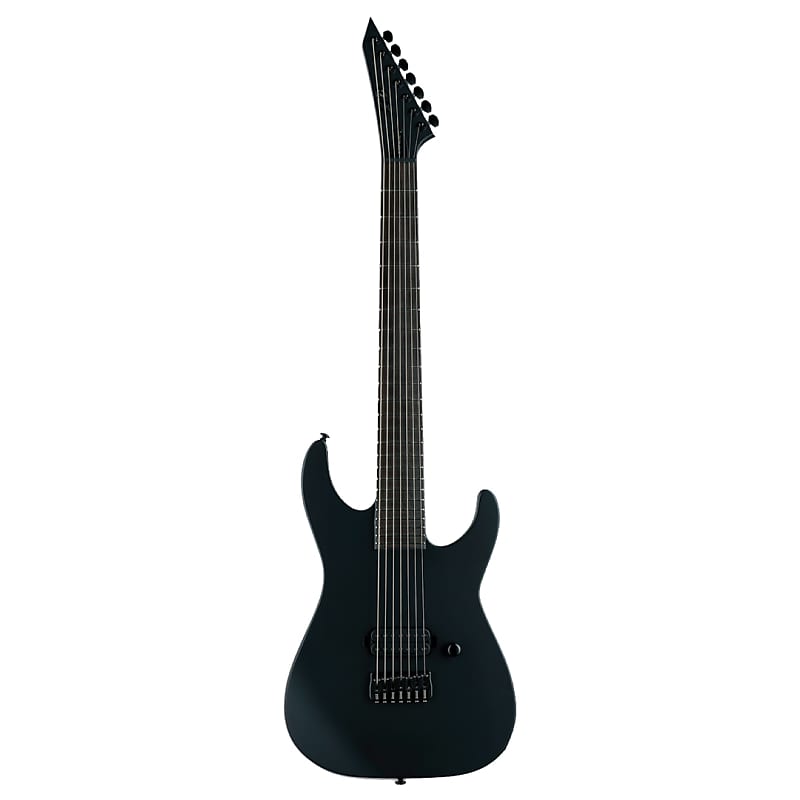 LTD M-7HT Baritone Black Metal Electric Guitar image 1