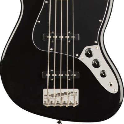 Squier Classic Vibe '70s Jazz Bass V, Maple FB, Black image 1