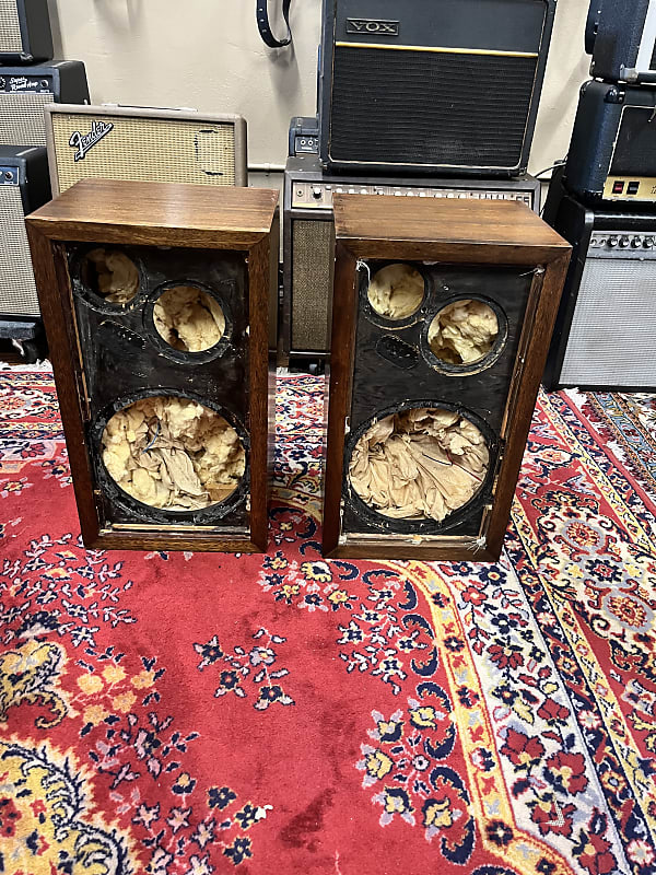 Acoustic Research Ar-3a Cabinet Pair with not working crossovers 1960s image 1