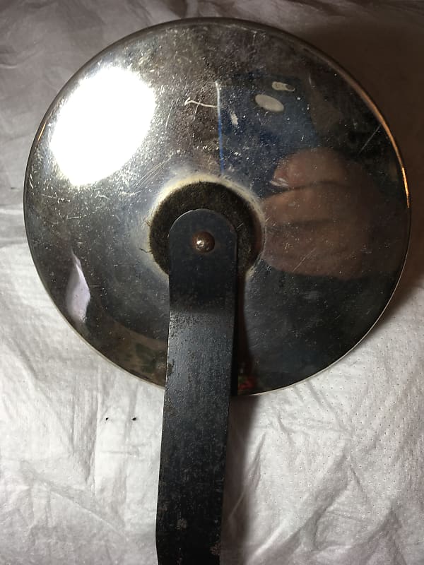 Leedy Bass Drum Head Muffler 1920 30s Nickel & Black Reverb