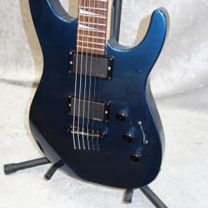 Jackson DK27 Dinky 27" Scale Baritone electric guitar in blue finish with case image 5