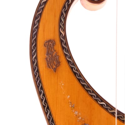 Albertus Blanchi harp guitar 1900 - masterbuilt romantic guitar - check video! image 5