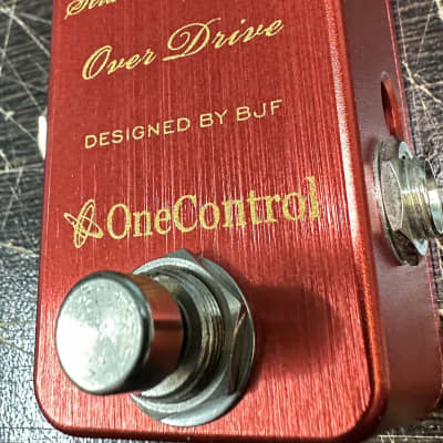 Reverb.com listing, price, conditions, and images for one-control-strawberry-red-overdrive