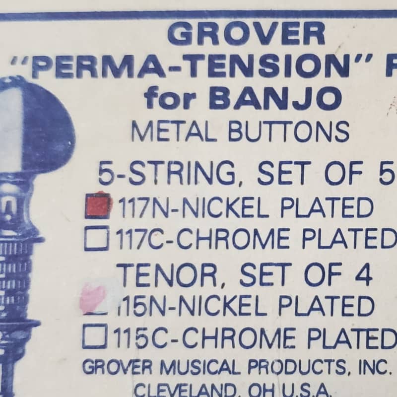 Grover Geared Banjo Pegs (Set of 5)