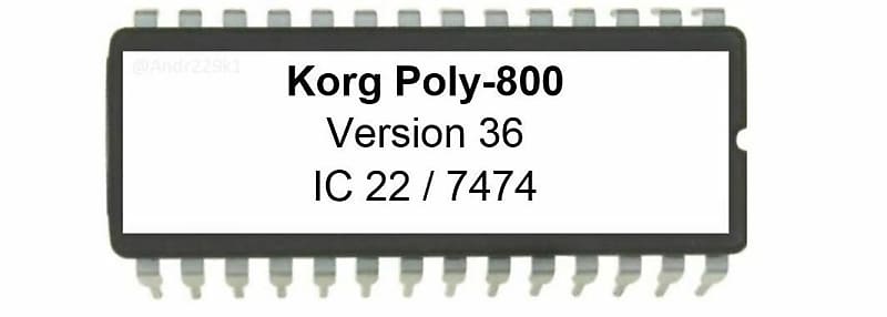 Korg Poly-800 OS 36 EPROM Firmware Upgrade KIT image 1