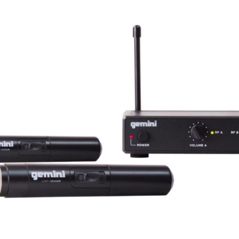 Gemini UHF 216M Dual Channel WIreless Handhel Microphone System