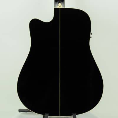 Washburn WD10SCEB Acoustic Electric Guitar, Black (USED) image 8