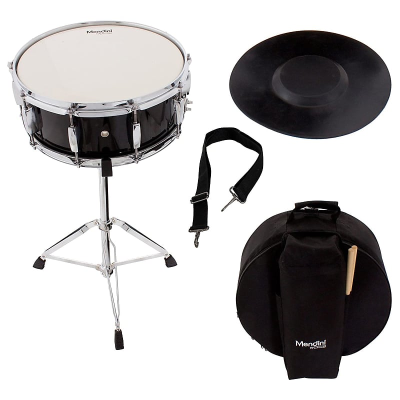 Mendini Student Snare Drum Set Black Reverb