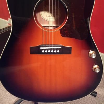 2017 Epiphone Limited Edition EJ-160E Acoustic-Electric Guitar Vintage Sunburst image 2
