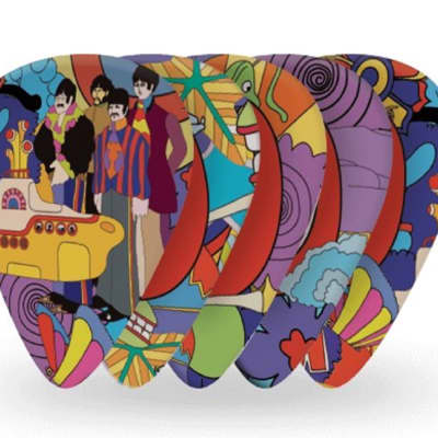 D'Addario 1CWH410B7 Yellow Submarine 50th Anniversary Medium Gauge Guitar Picks image 2
