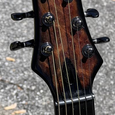 Emerald X20 Acoustic/Electric Guitar Amber Burled Redwood Carbon Fiber image 4