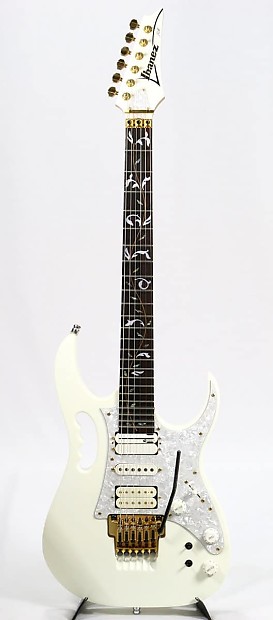 Ibanez JEM7V Modified with Buzz Feiten & Sustainer White
