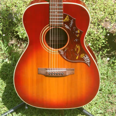 Yasuma Newance MODEL No.1600H 000 size guitar 1973 Sunburst image 2