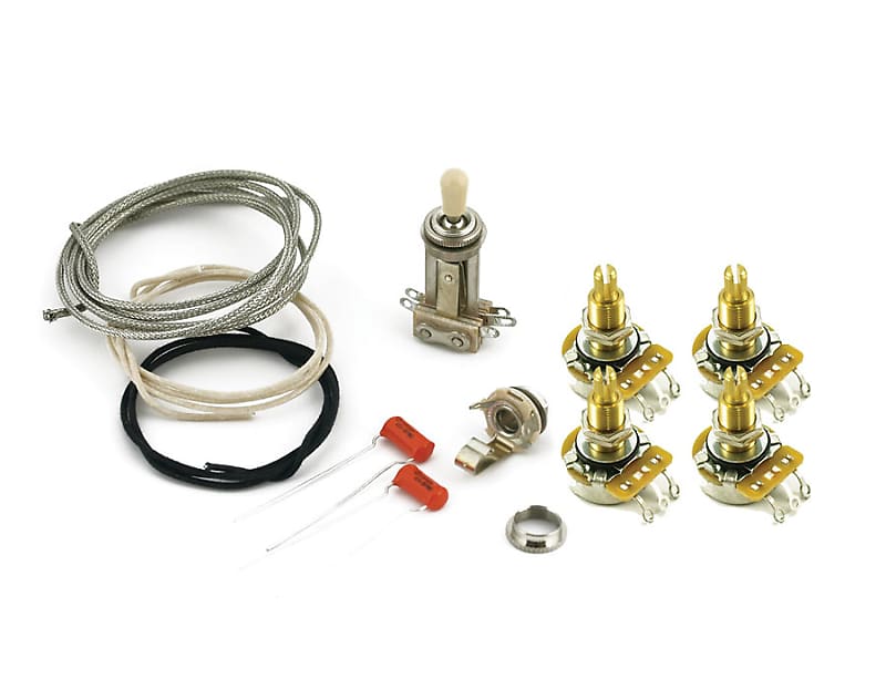 Gibson Les Paul wiring kit CTS 550K long pots, Orange drop Reverb