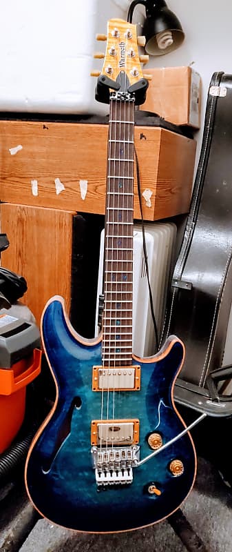 Warmoth Vip With Vortex Neck Blue Burst Reverb 9737