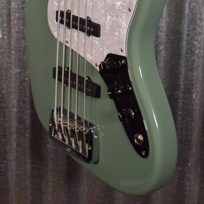G&L USA JB-5 Matcha Green Tea 5 String Jazz Bass Maple Satin Neck & Case #6094 image 8