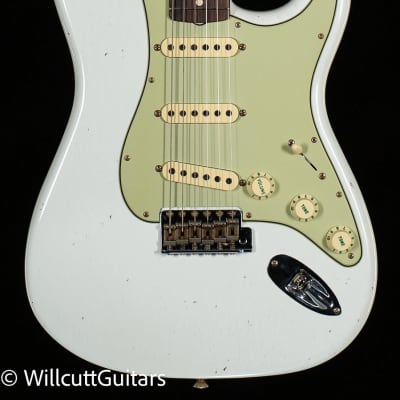 Fender Custom Shop Willcutt True '62 Stratocaster Journeyman Relic Olympic White 59 C (423) image 3