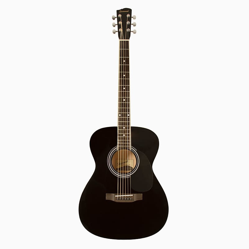 Savannah SGO-12-BK 000-Style Acoustic Guitar Black image 1