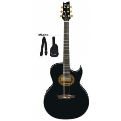 IBANEZ EP5-BP Euphoria Steve Vai Elektro-Akustik-Gitarre, black pearl for sale