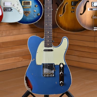 Fender Custom Shop Limited Edition '60 Telecaster Heavy Relic Aged Lake Placid Blue Over 3 Color Sunburst for sale