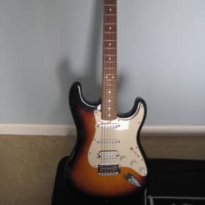Brown and black sales electric guitar