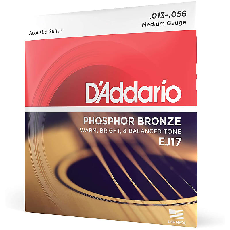 D'Addario Phosphor Bronze Acoustic Strings-Medium image 1