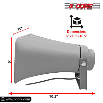 5Core PA Horn Speaker 2Pcs 6" x 10" Outdoor Speakers Siren Loudspeaker 200W PMPO image 3