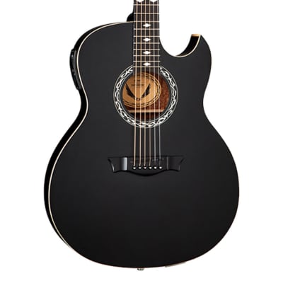 Dean Exhibition Cutaway Acoustic/Electric Guitar - Black Satin - Used image 3