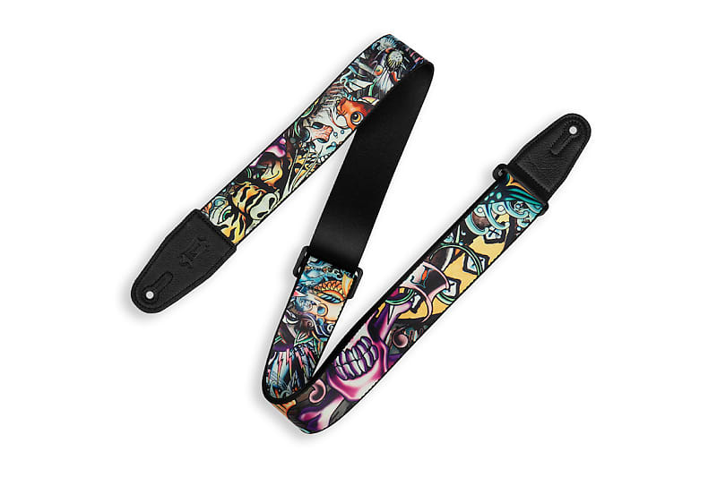 Levy's Levy’s 2" Poly Tattoo Series Guitar Strap - New School design image 1