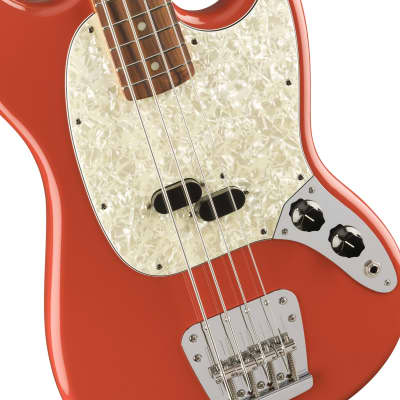 Fender Vintera 60s Mustang Bass Guitar, Pau Ferro FB, Fiesta Red image 4