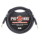 Pig Hog PH6 6ft  Black on Black 1/4" to 1/4" Guitar, Bass, Instrument Cable