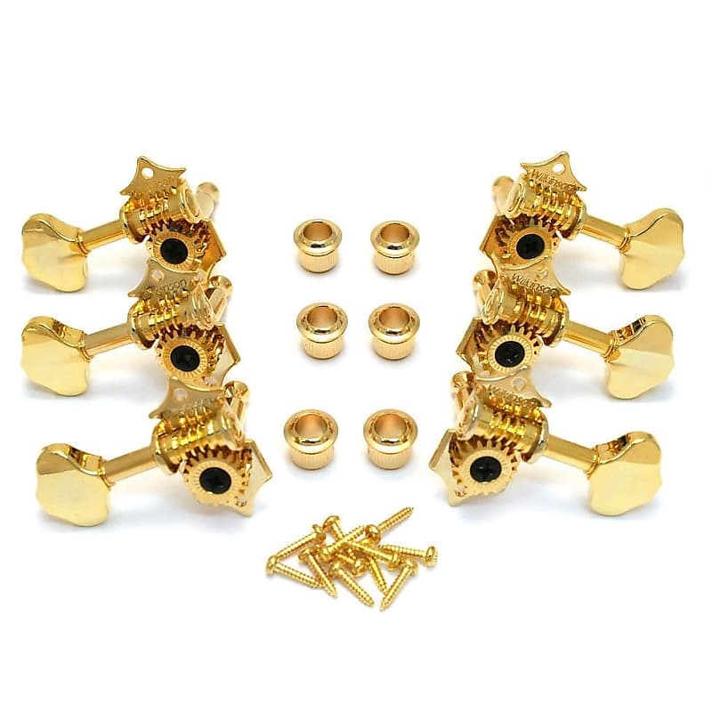 Wilkinson W28N Gold 3x3 Tuning Pegs Tuners Machine Heads | Reverb