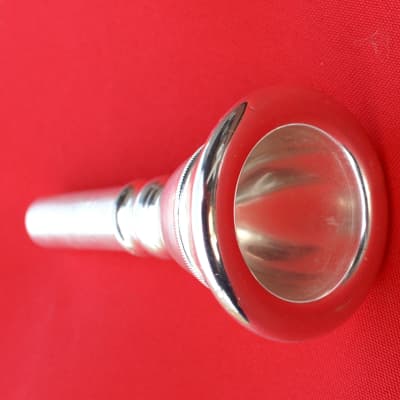 No Name Eb Tuba Mouthpiece. Brass with Silver Plate. Just back from the plater. image 5