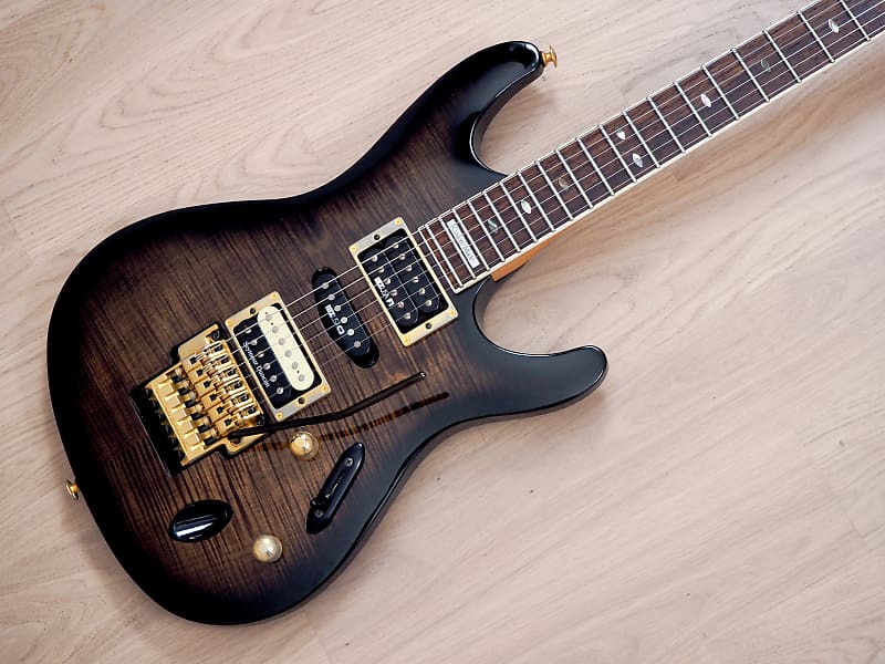 1994 Ibanez S540FM S Series Electric Guitar HSH Transparent