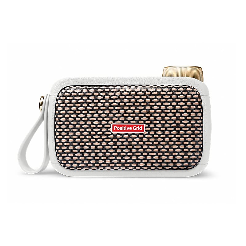 Positive Grid Spark Go Portable Guitar Amp & Bluetooth Speaker, Pearl White image 1