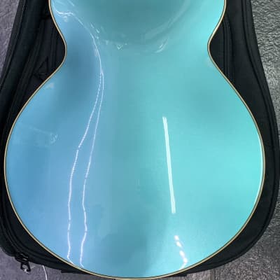 D’Angelico New York DAPSSOTCTCB Premier Blue Hollow Body Electric Guitar 6 String w/ Soft Case image 8