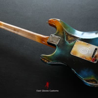 Fender Stratocaster Galaxy Blue Heavy Aged Relic by East Gloves Customs (Very Rare) image 8