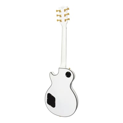 J&D Luthiers LP-Custom Style Electric Guitar | White/Trapeze Tailpiece image 2