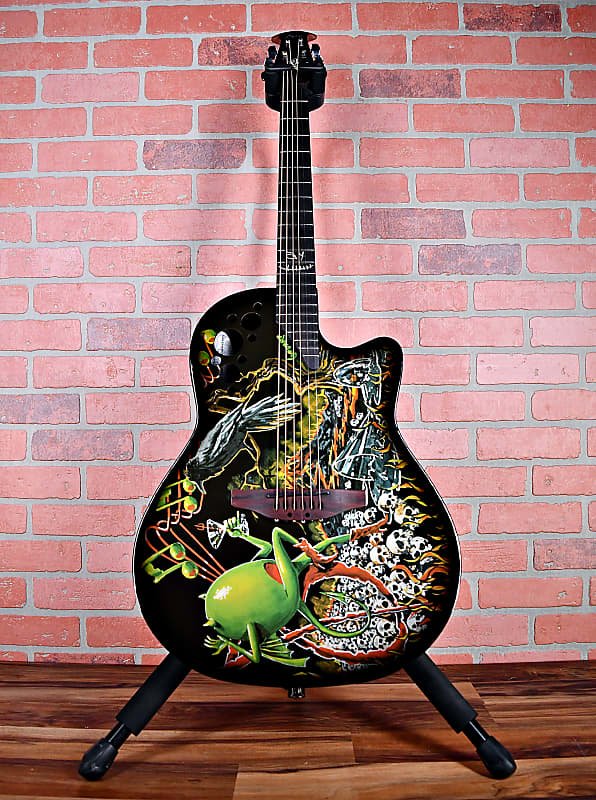 【日本未発売】Ovation Limited Edition DJA-34 Ovation DJA 34 Limited Edition DJ Ashba Chrome Bone Electric