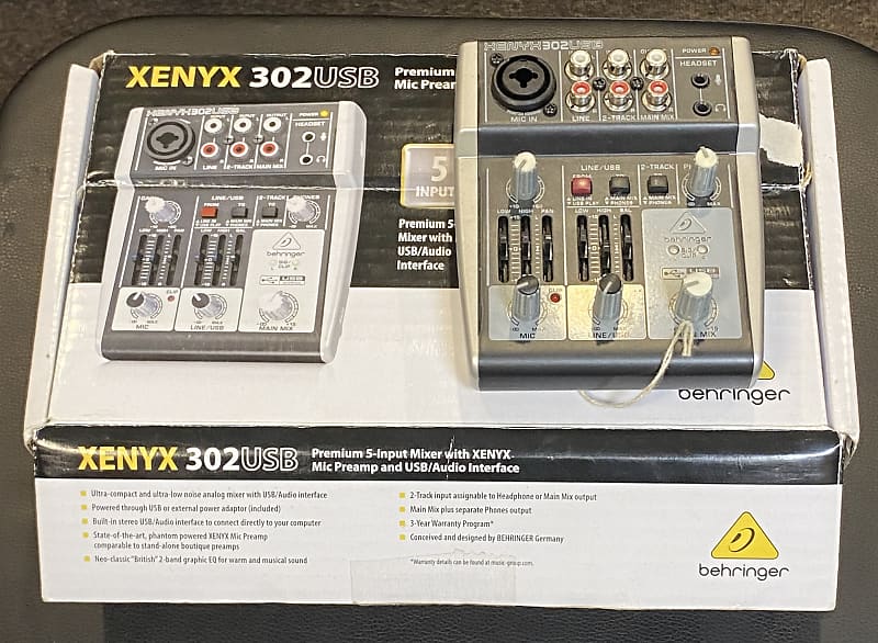Behringer Xenyx 302USB Mixer and USB Interface 2012 Reverb UK