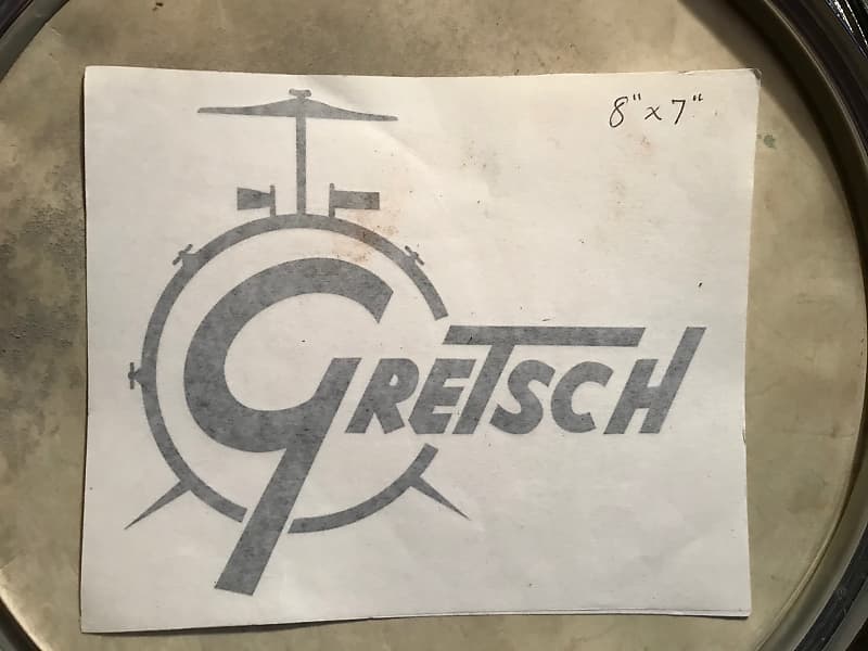 Gretsch 50s/60s/70s Black vinyl logo decal Reverb