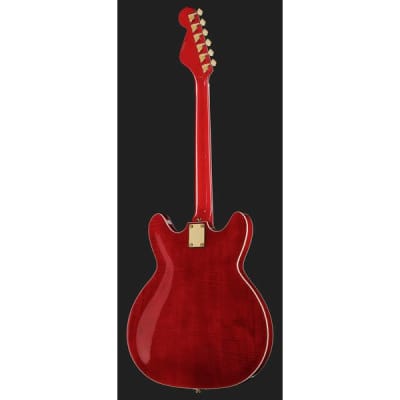 Hagstrom VIK67-G-WCT | '67 Viking II Hollow Electric Guitar, Wild Cherry Transparent. Brand New! image 5