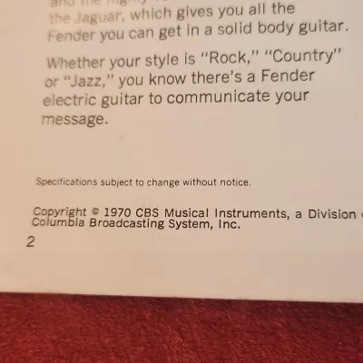 1970 Fender Instruments Catalog - 95 PAGES image 5