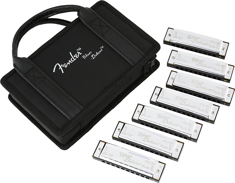 Fender Blues Deluxe Harmonica 7-Pack with Case image 1