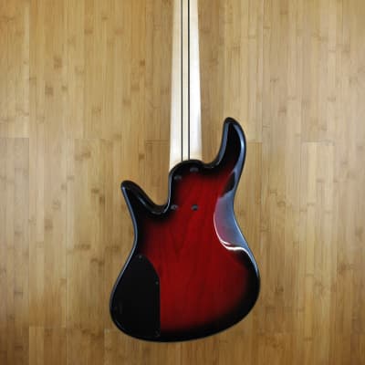 Fodera Emperor Bolt-on Custom 5 String Bass  Red Transparent image 4